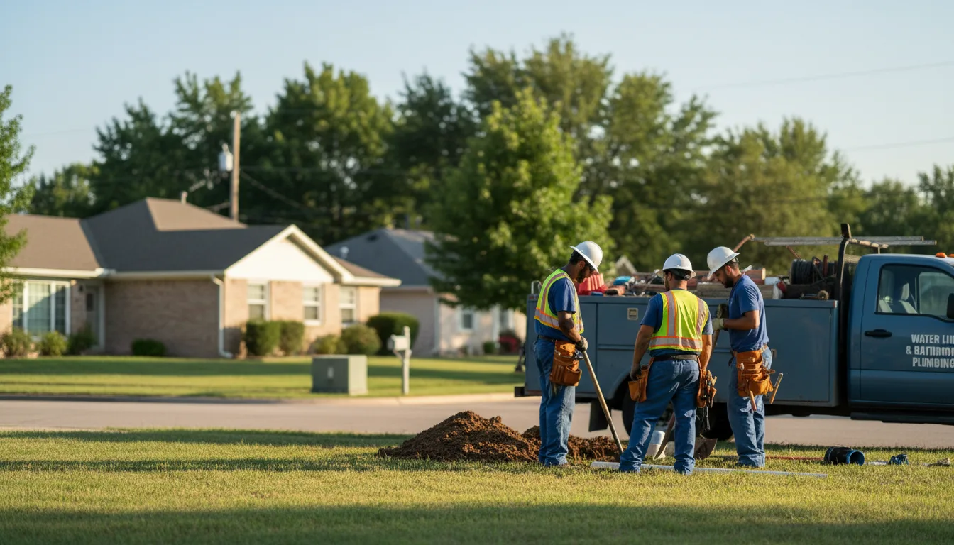 Residential water line and bathroom plumbing service in Rodessa, LA